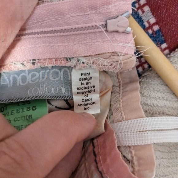 vintage strapless pink patterned floral dress | Carol Anderson - Picture 2 of 4